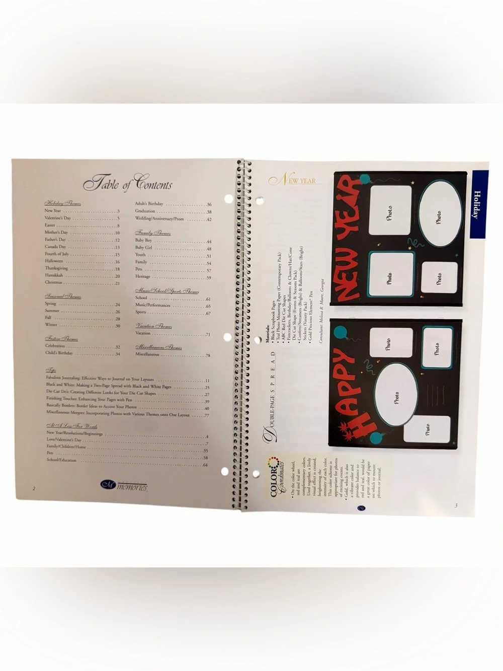 Vintage 2001 Creative Memories Scrapbook Page Design & Layout Ideas Volume VIl